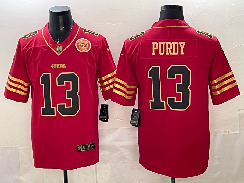 Men San Francisco 49ers #13 Purdy Red gold 2026 Nike Limited NFL Jersey style 111->san francisco 49ers->NFL Jersey